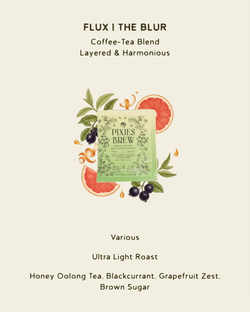 Gui Fei Oolong Tea & Coffee Blend | Flux's Signature Sachet 10 Pack - Pixies Brew