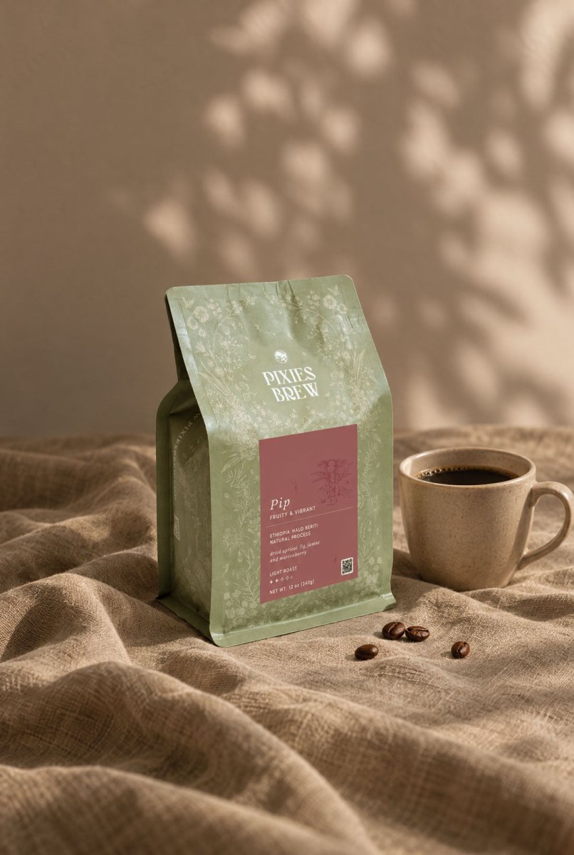 Pip's Home & Away | Halo Beriti Natural 12oz Beans + Signature Sachet 10 Pack - Pixies Brew
