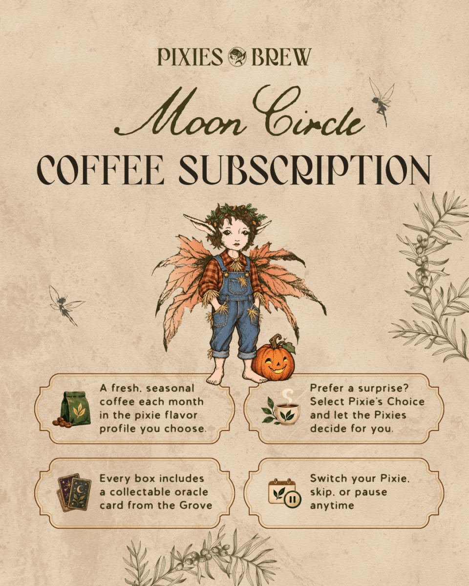 Prepaid Moon Circle Subscription: Coffee + Collectible Oracle Card - Pixies Brew